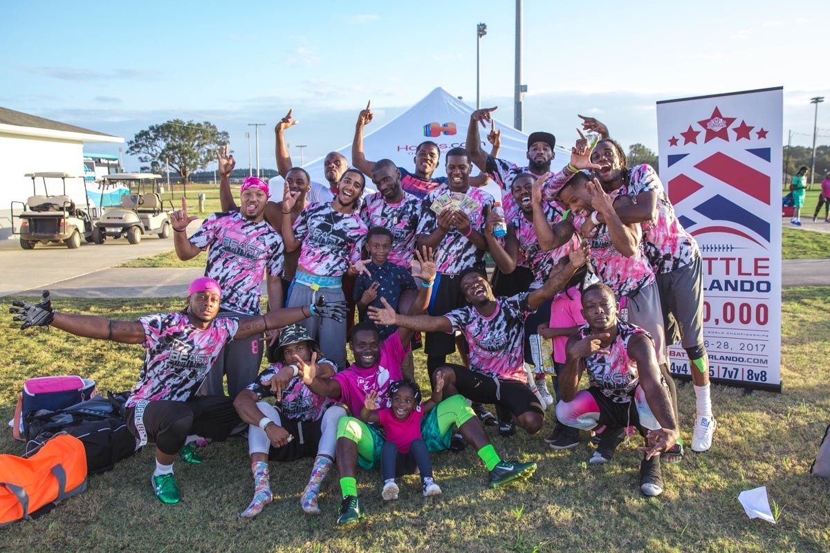 fighting cancer new orleans flag football team